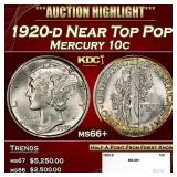 1920-d Mercury Dime Near Top Pop 10c ms66+ SEGS