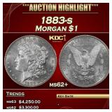 1883-s Morgan Dollar $1 ms62+ USCG