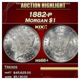 1882-p Morgan Dollar $1 ms66+ SEGS