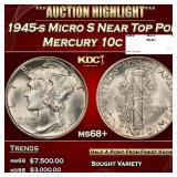 1945-s Micro S Mercury Dime Near Top Pop 10c ms68+