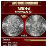 1884-s Morgan Dollar $1 ms62 USCG