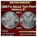 1887-o Morgan Dollar Near Top Pop! $1 ms65+ SEGS