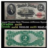 1917 $2 Large Size Legal Tender Note Thomas Jeffer