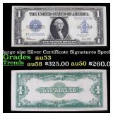 1923 $1 large size Silver Certificate Grades Selec