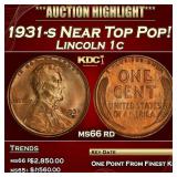1931-s Lincoln Cent Near Top Pop! 1c ms66 rd SEGS
