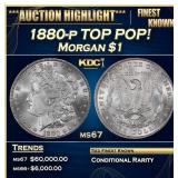 1880-p Morgan Dollar TOP POP! $1 ms67 SEGS