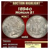 1894-o Morgan Dollar $1 ms62 USCG