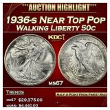 1936-s Walking Liberty Half Dollar Near Top Pop 50