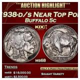 1938-d/s Buffalo Nickel Near Top Pop 5c ms68 SEGS