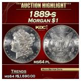 1889-s Morgan Dollar $1 ms64 pl SEGS