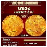 1892-s Gold Liberty Eagle $10 ms64+ SEGS