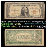 1935A $1 Silver Certificate Hawaii WWII Emergency
