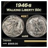 1946-s Walking Liberty Half Dollar 50c Grades ms66