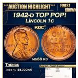 1942-d Lincoln Cent TOP POP! 1c ms68 rd SEGS