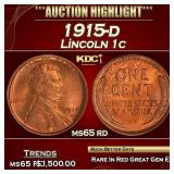1915-d Lincoln Cent 1c ms65 rd SEGS