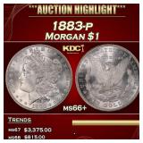 1883-p Morgan Dollar $1 ms66+ SEGS
