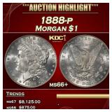 1888-p Morgan Dollar $1 ms66+ SEGS