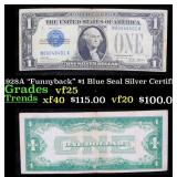 1928A $1 Blue Seal Silver Certificate "Funnyback"