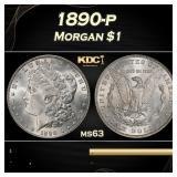 1890-p Morgan Dollar $1 Grades ms63