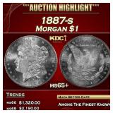1887-s Morgan Dollar $1 ms65+ SEGS