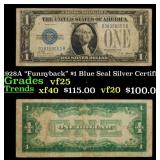 1928A $1 Blue Seal Silver Certificate "Funnyback"