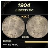 1904 Liberty Nickel 5c ms66 SEGS