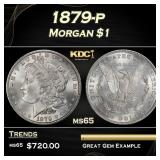 1879-p Morgan Dollar $1 Grades ms65