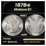 1878-s Morgan Dollar $1 Grades ms65
