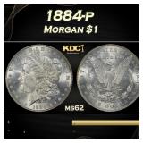 1884-p Morgan Dollar $1 Grades ms62