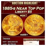 1885-s Gold Liberty Half Eagle Near Top Pop $5 ms6