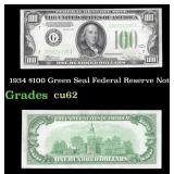 1934 $100 Green Seal Federal Reserve Note Grades S