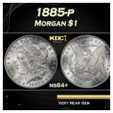 1885-p Morgan Dollar $1 Grades ms64+