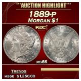 1889-p Morgan Dollar $1 ms66 SEGS
