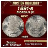 1891-s Morgan Dollar $1 ms65 SEGS