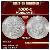 1886-o Morgan Dollar $1 ms62+ USCG