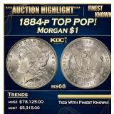 1884-p Morgan Dollar TOP POP! $1 ms68 SEGS