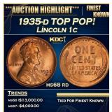 1935-d Lincoln Cent TOP POP! 1c ms68 rd SEGS