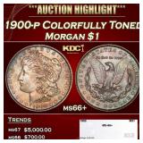 1900-p Morgan Dollar Colorfully Toned $1 ms66+ SEG