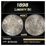 1898 Liberty Nickel 5c Grades ms65