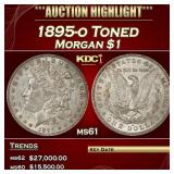 1895-o Morgan Dollar Toned $1 ms61 USCG