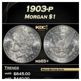1903-p Morgan Dollar $1 Grades ms65+