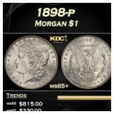 1898-p Morgan Dollar $1 Grades ms65+