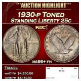 1930-p Standing Liberty Quarter Toned 25c ms66+ fh