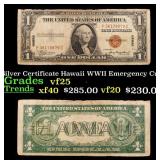 1935A $1 Silver Certificate Hawaii WWII Emergency