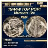 1944-s Mercury Dime TOP POP! 10c ms68+ FSB SEGS
