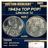 1943-s Lincoln Cent TOP POP! 1c ms68+ SEGS