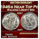 1946-s Walking Liberty Half Dollar Near Top Pop 50