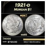 1921-d Morgan Dollar $1 Grades ms65