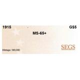 1915-p Gold Indian Half Eagle Near Top Pop $5 ms65