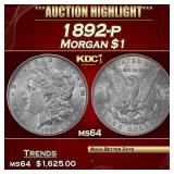 1892-p Morgan Dollar $1 ms64 SEGS
